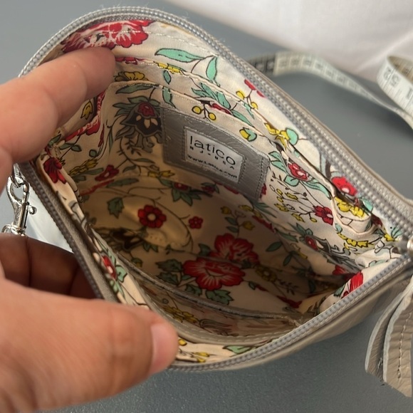 Latico Gray Leather Wristlet Wallet Pouch - Picture 7 of 9